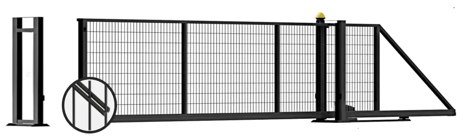 skydeport med 2D panel