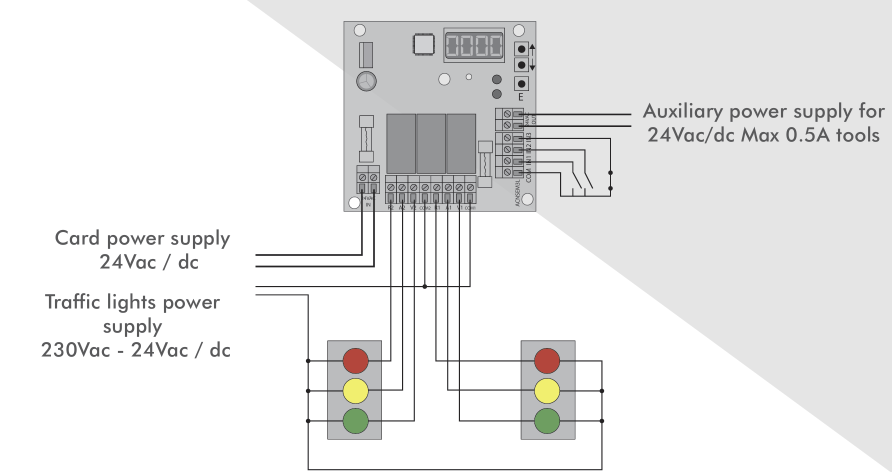 Styring til trafiklys og regulering (230V) - Billede 2